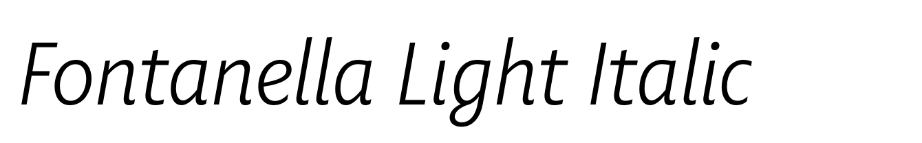 Fontanella Light Italic